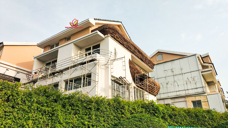 Rơm nhân tạo lợp cho nhà ở tại Hà Nội