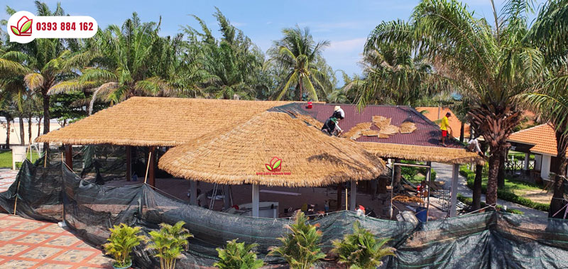 Rơm nhân tạo decor, trang trí hàng quán